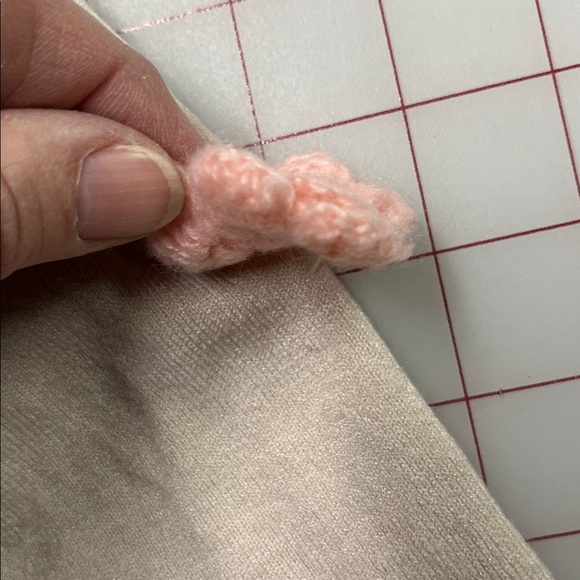 AAEDA Cottage Multi Color Crochet Flower Applique Open Front Lt Beige Cardigan L - Picture 10 of 16